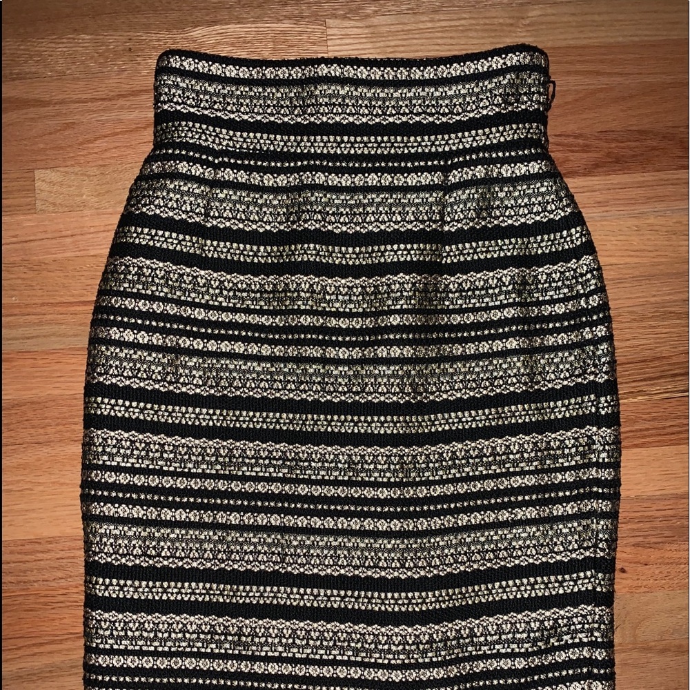 Antonio Melani Black and Gold Skirt